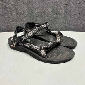 Teva Hurricane Sport Womens Size 11 Strappy Sandals Black Gray‎ Floral Hiking